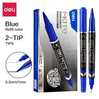 Marker permanentni dvostrani 0,5/1,0mm CD/DVD Deli EU10430 plavi