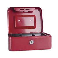 Kasa metalna s ključem 20x9x16cm Donau crvena Kasa metalna s ključem 20x9x16cm Donau crvena