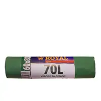 Vreća za smeće 70L 60x80cm 10/1 LDPE zelena Vreća za smeće 70L 60x80cm 10/1 LDPE zelena