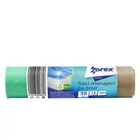Vreća za smeće 35L 50x60cm 15/1 HDPE zelena s vezicom Zorex Clasic Vreća za smeće 35L 50x60cm 15/1 HDPE zelena s vezicom Zorex Clasic