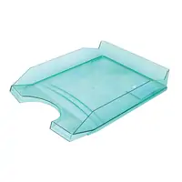 Ladica za spise pvc 254x60x346mm Office products prozirno zelena Ladica za spise pvc 254x60x346mm Office products prozirno zelena