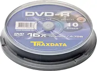 DVD-R medij TRAXDATA 4.7GB 16x speed Spindle 10/1 DVD-R medij TRAXDATA 4.7GB 16x speed Spindle 10/1