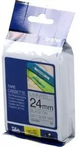 Ribbon BROTHER 24mm crna na mat srebrnoj - TZEM951 Ribbon BROTHER 24mm crna na mat srebrnoj - TZEM951