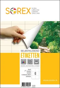 Etiketa laser/inkjet/copy 105,0x 99 Sorex 100/1 Etiketa laser/inkjet/copy 105,0x 99 Sorex 100/1