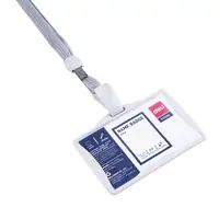 Etui za ID kartice  85x53mm s pvc kvačicom i vezicom Deli 5744  1/1 vodoravno